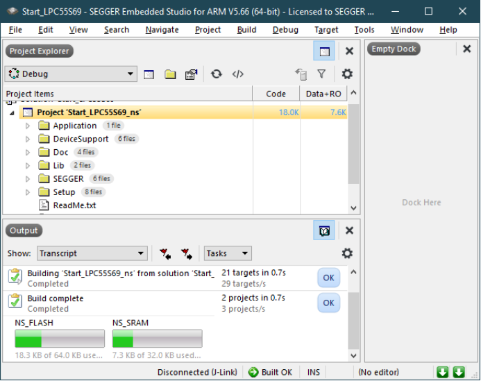 Using embOS on ARMv8-M