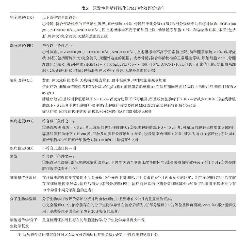 Guidelines for Diagnosis and Treatment of Primary Myelofibrosis in China (2019 Edition)