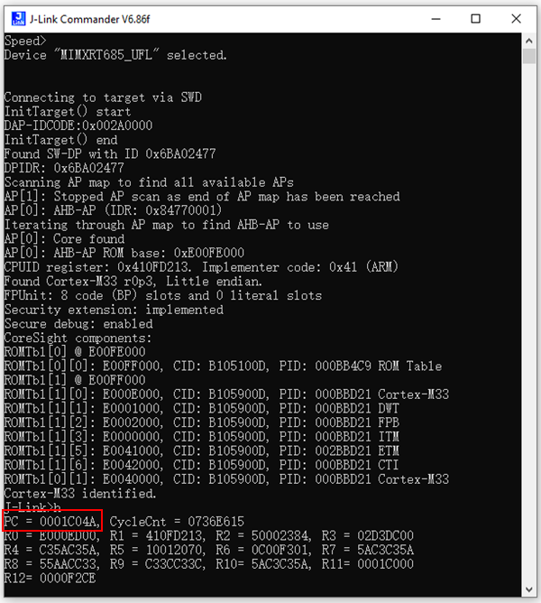 Impact of Debug Mailbox on JLink Debugging in i.MXRT600