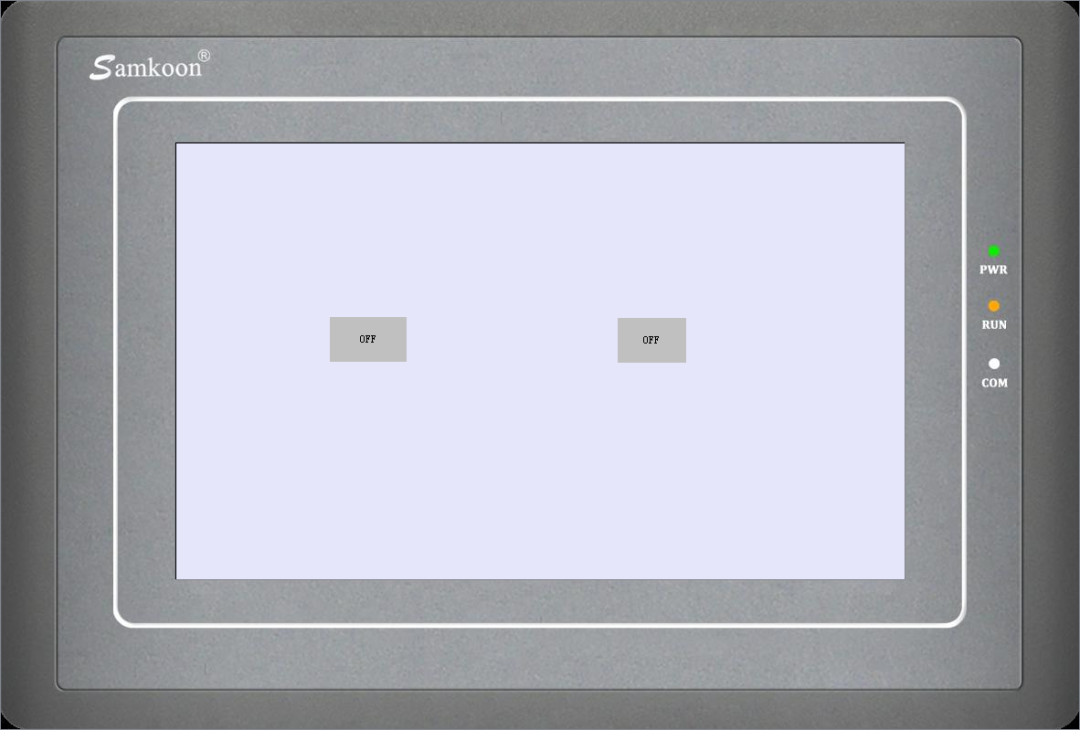 200SMART and Touch Screen 485 Communication Online Simulation Connection