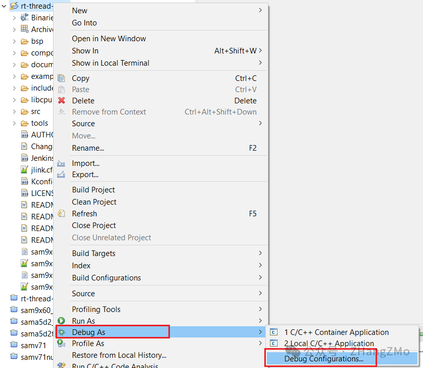 Debugging RT-Thread on Microchip MPU with JLink in Win10