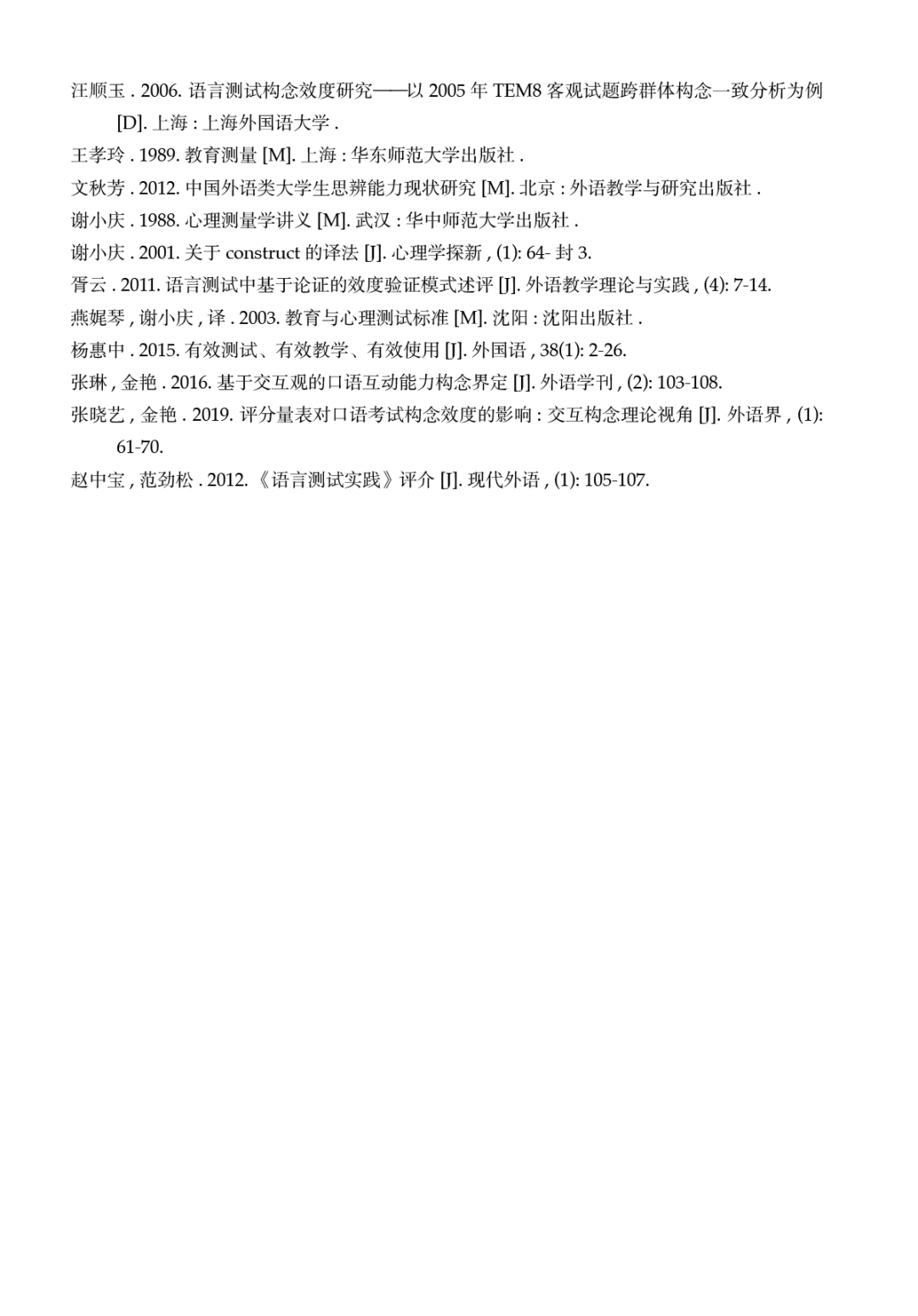 Construct and Construct Validity in Language Testing