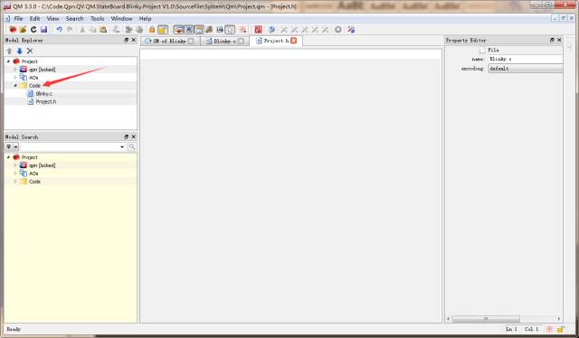 QM UML State Machine Modeling Example: Blinky for Cortex-M0