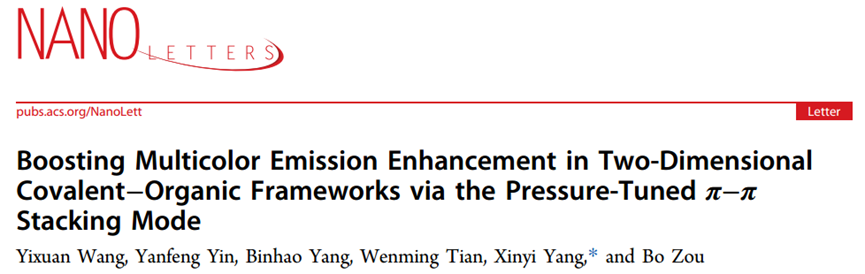 Enhancing Multicolor Emission in 2D Covalent Organic Frameworks via Pressure Regulation