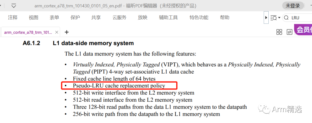 Cache Replacement Strategies in Armv8/Armv9 Architectures