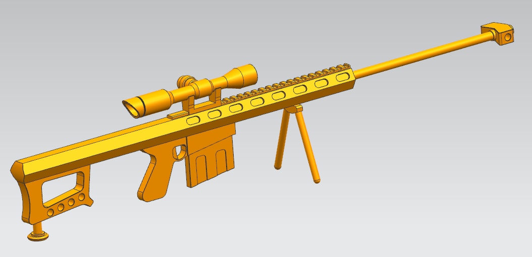 Create a Barrett Sniper Rifle Model with 3D Printing