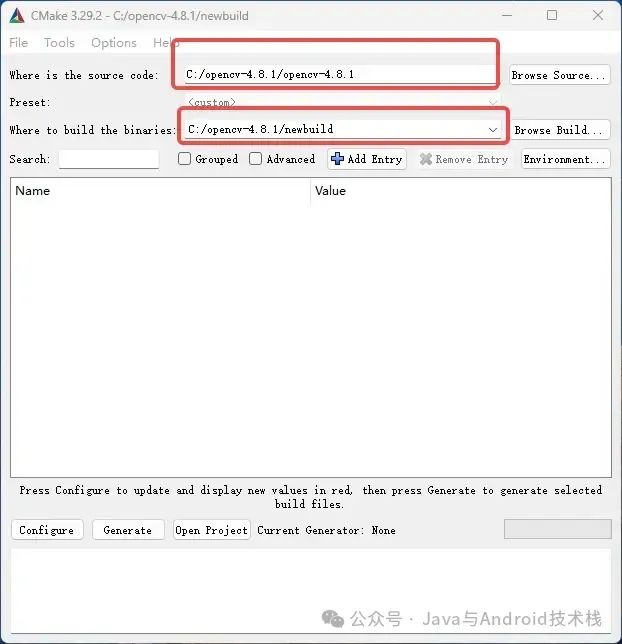 Compiling OpenCV 4.8.1 with CMake and Visual Studio 2022 on Windows