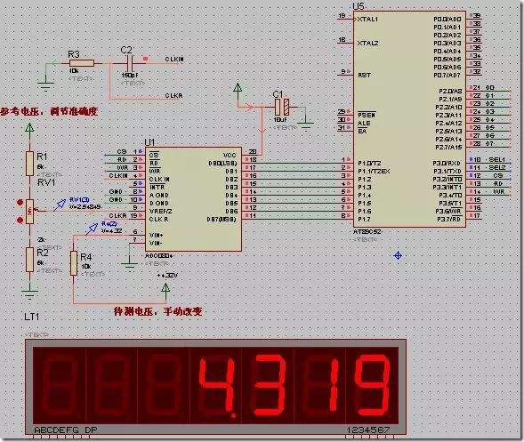 Learning 51 Microcontroller AD Conversion with Proteus