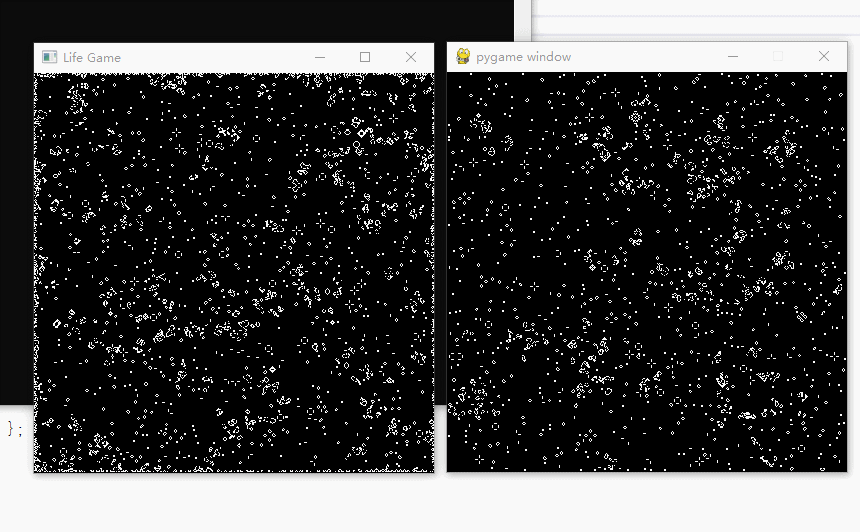 Complex Life Game Model Implementations in Python and C++