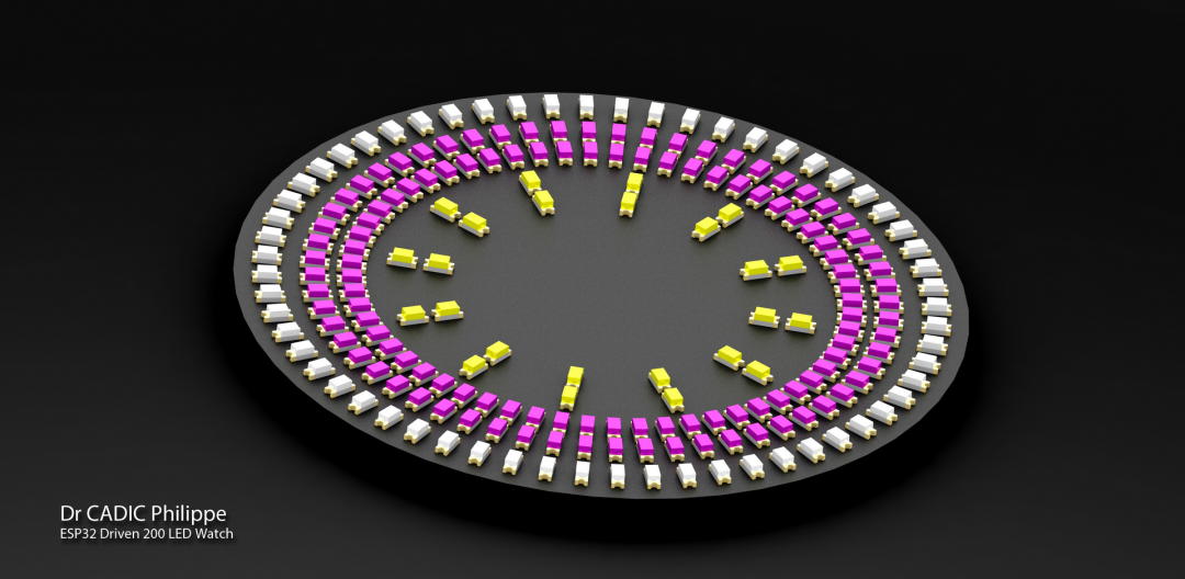 Incredible! Create a Smart Watch with 200 LEDs (Source Code and Circuit Diagram Included)