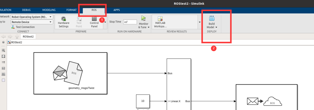 Using MATLAB and ROS with Simulink