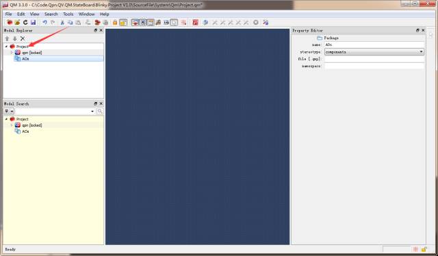 QM UML State Machine Modeling Example: Blinky for Cortex-M0