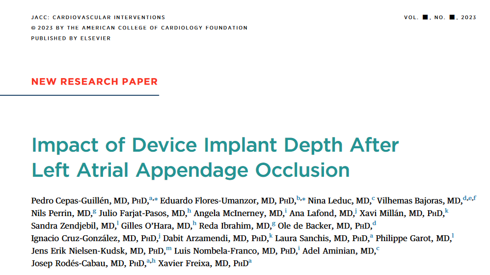 Impact of Left Atrial Appendage Occlusion Device Implant Depth on Thrombus Formation