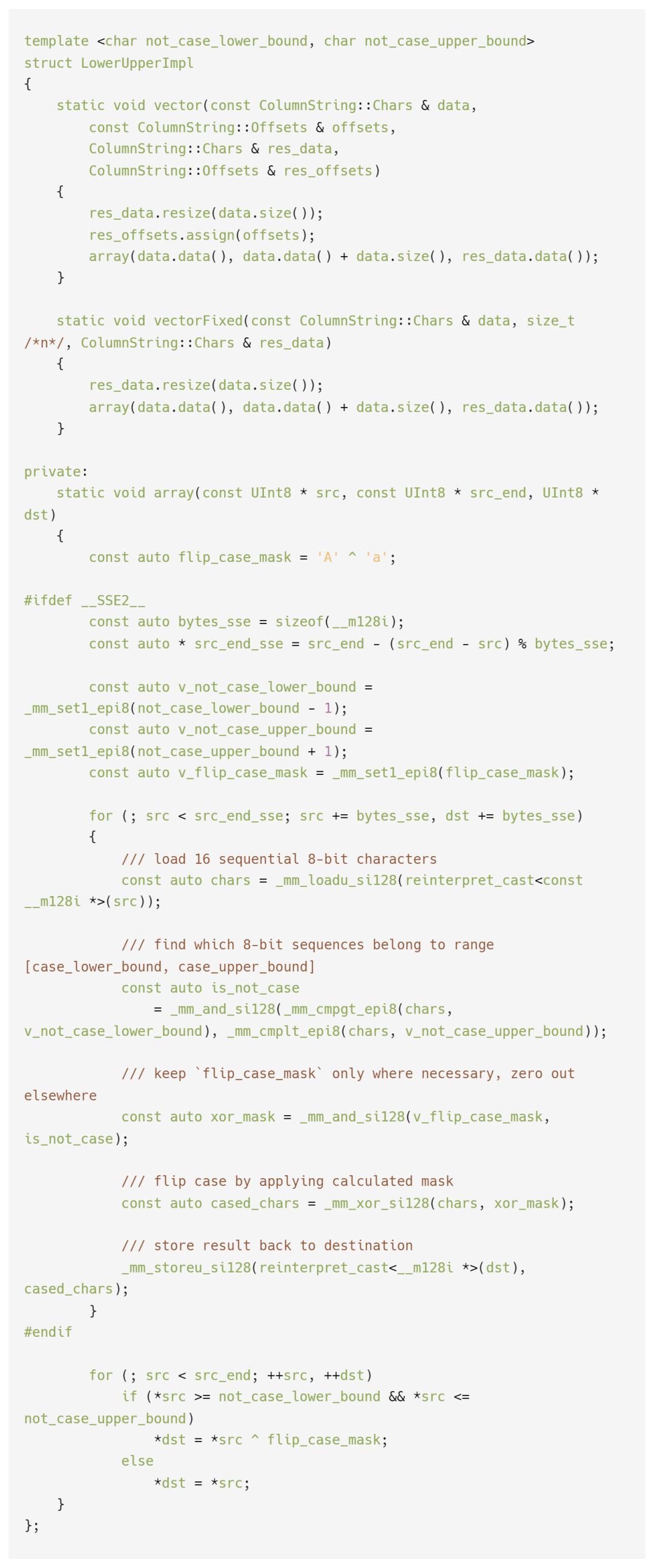 Application of SIMD Technology in MPP Databases