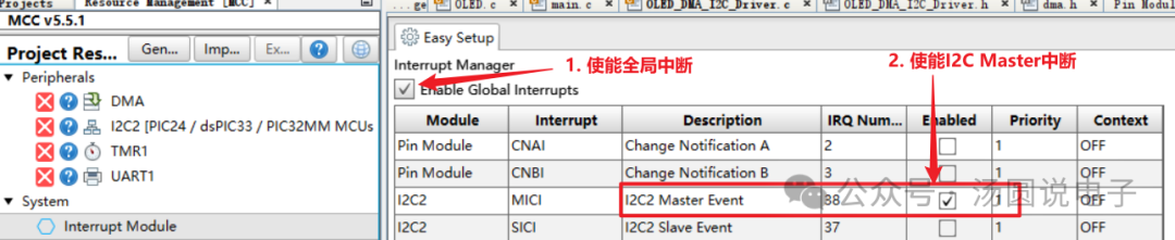 Using Interrupts to Send Data with dsPIC33CK and I2C