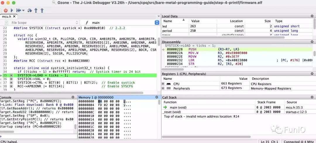 STM32 Bare-Metal Programming 08 - Debugging with Segger Ozone and CMSIS Headers