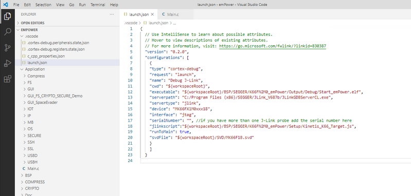 Using J-Link Debugging in VSCode