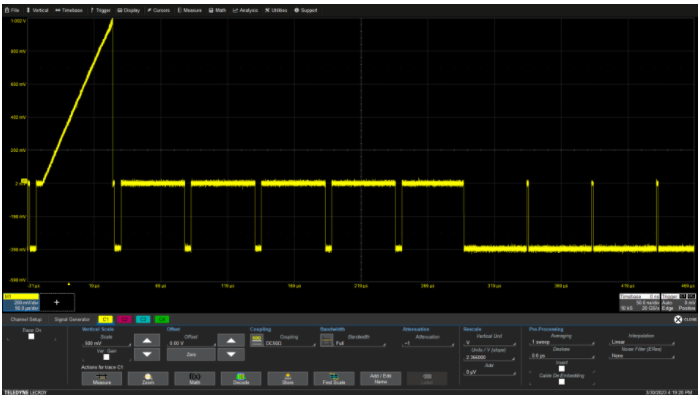 Recalibration of Oscilloscope Signals and Cable De-embedding