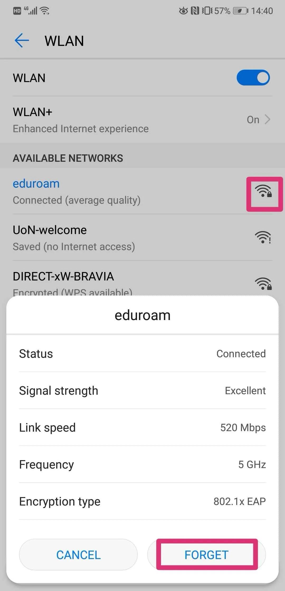 Quick Steps to Connect to Wi-Fi (eduroam)