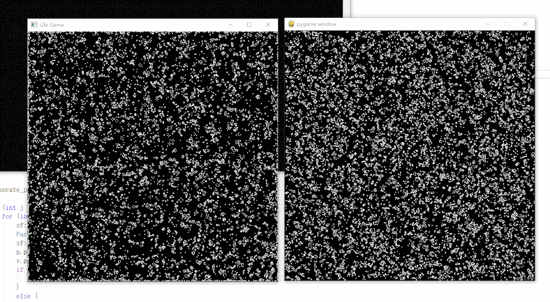 Complex Life Game Model Implementations in Python and C++