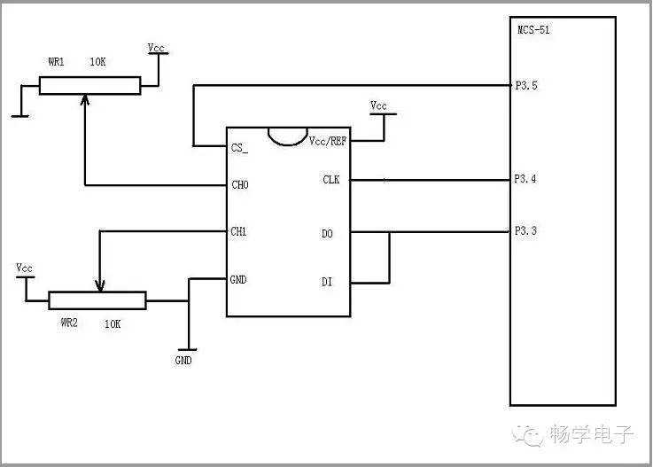 AD Experiment with ADC0832 and 89S52 Microcontroller