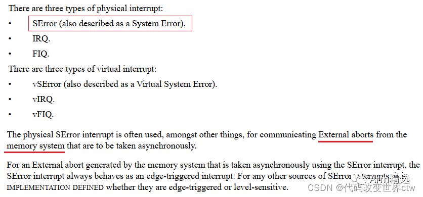 Differences Between Armv8 Synchronization Exceptions, External Abort, SError, Prefetch Abort, and Data Abort