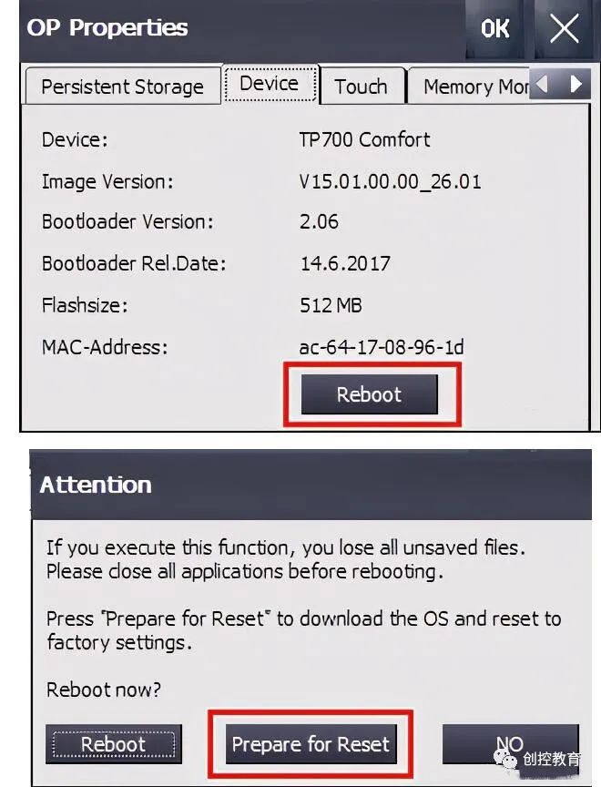 How to Restore Siemens HMI Touch Screen to Factory Settings