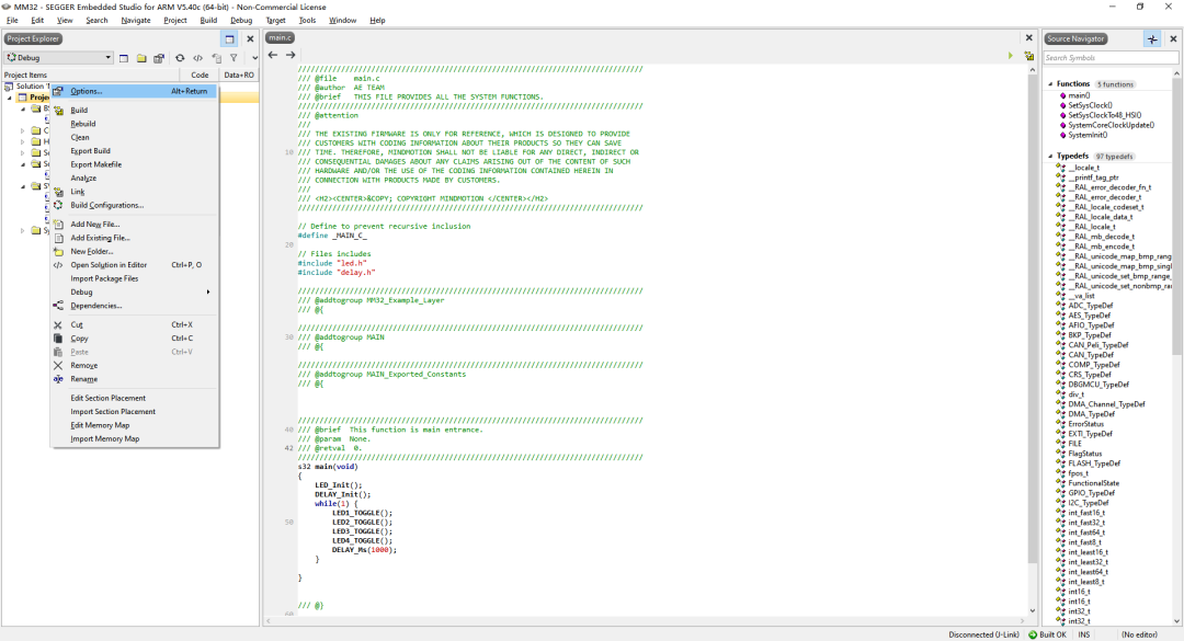 Getting Started with Embedded Studio for MM32F013x