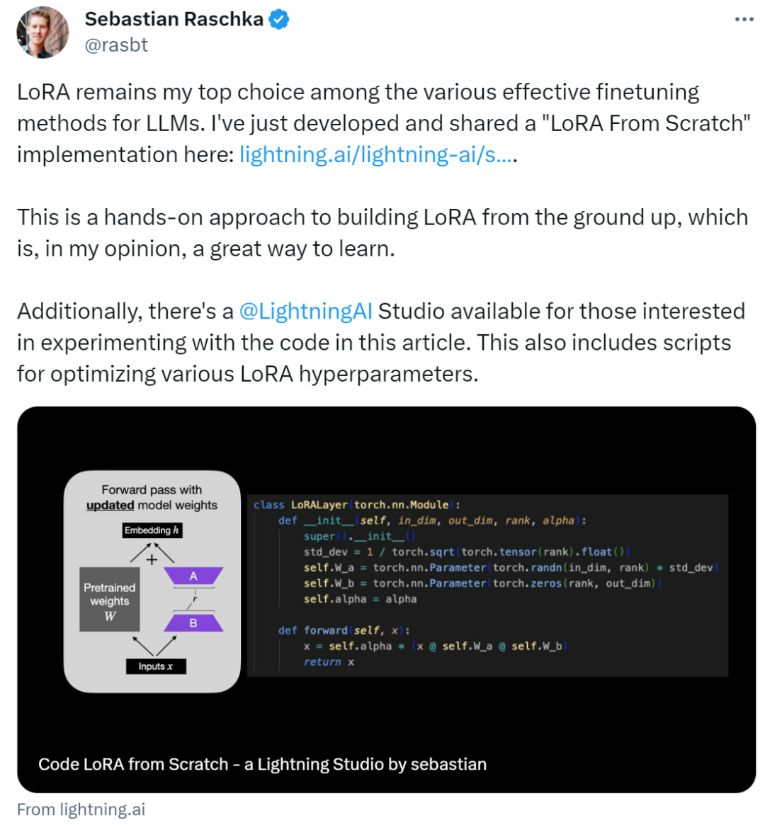 How to Write LoRA Code from Scratch: A Tutorial