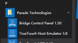 Parade/Cypress Touch Chip Programming Test Instructions