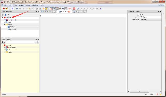 QM UML State Machine Modeling Example: Blinky for Cortex-M0