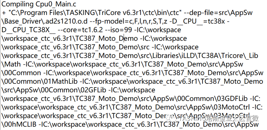 TASKING VX-toolset Application Series - Global Configuration Items