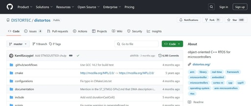 DistortOS: A New C++ Real-Time Operating System for Embedded Development