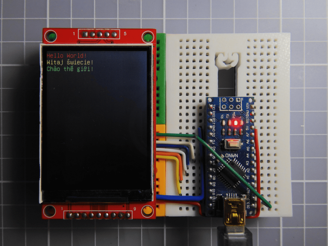 Displaying Unicode Text Using Arduino