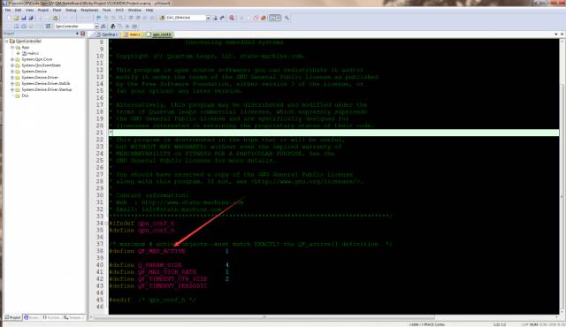 QM UML State Machine Modeling Example: Blinky for Cortex-M0