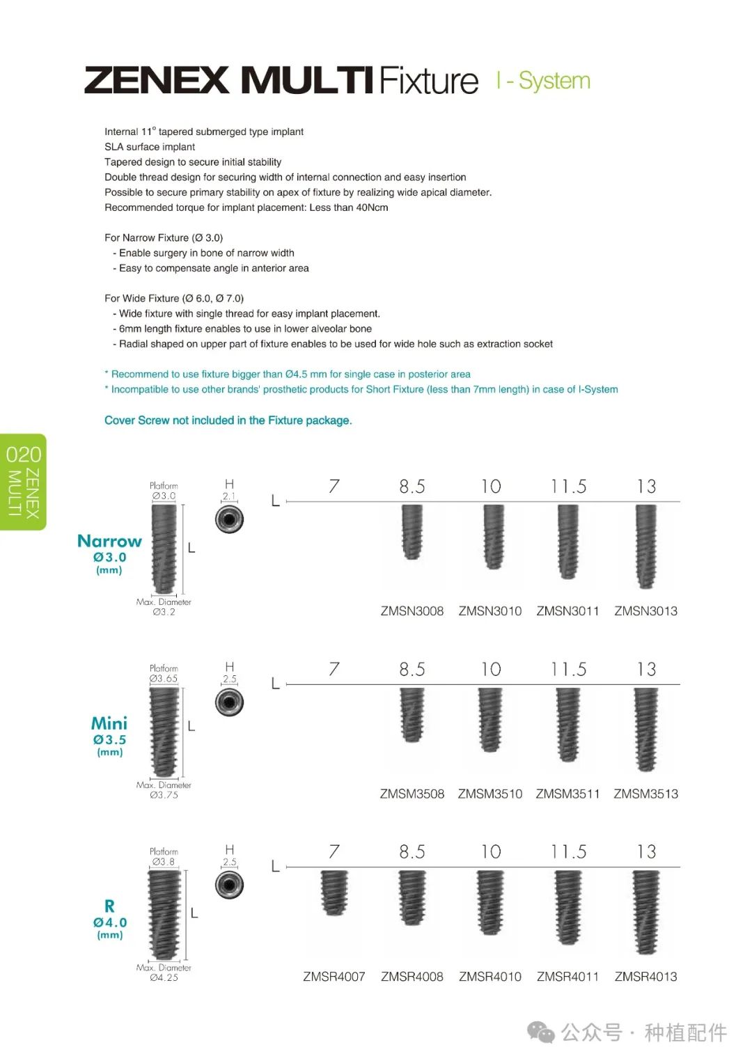 IZEN Zenex Multi I-system Implant Manual