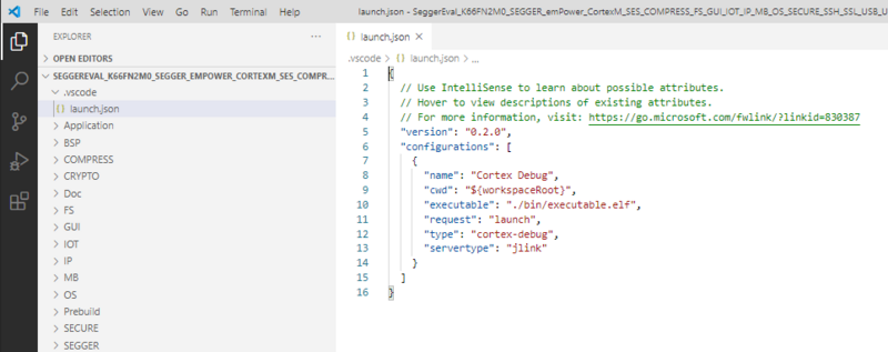 Using J-Link Debugging in VSCode