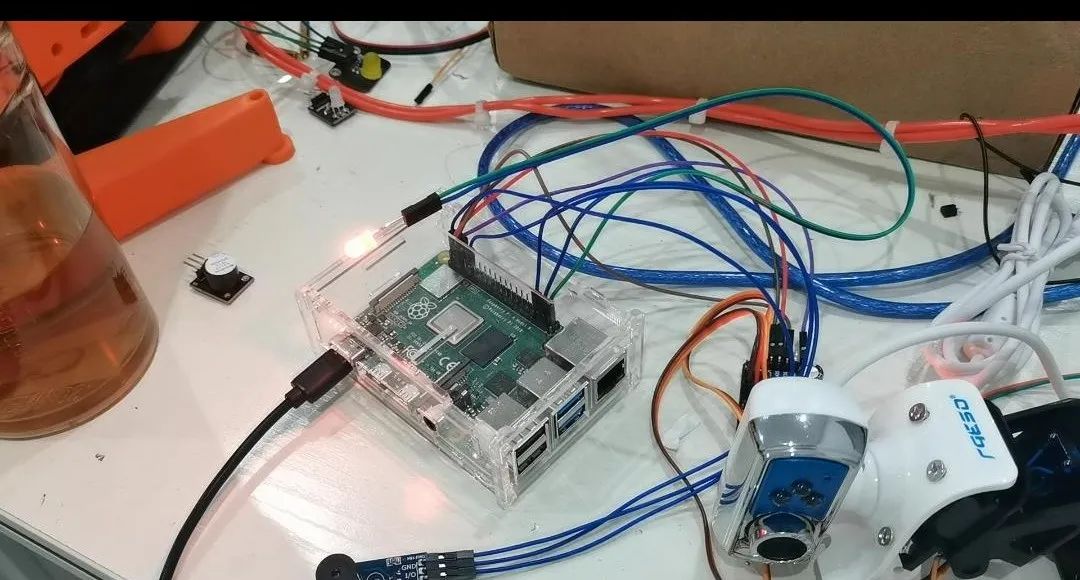 Gesture Recognition with Raspberry Pi OpenCV to Control LED and Buzzer