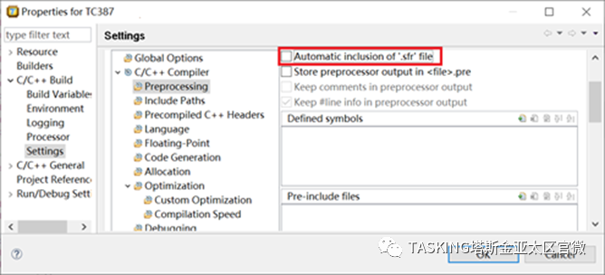 How to Create a Project Using TASKING VX-toolset