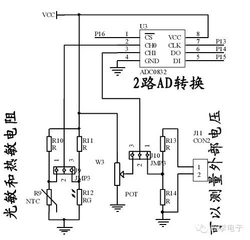 AD Experiment with ADC0832 and 89S52 Microcontroller