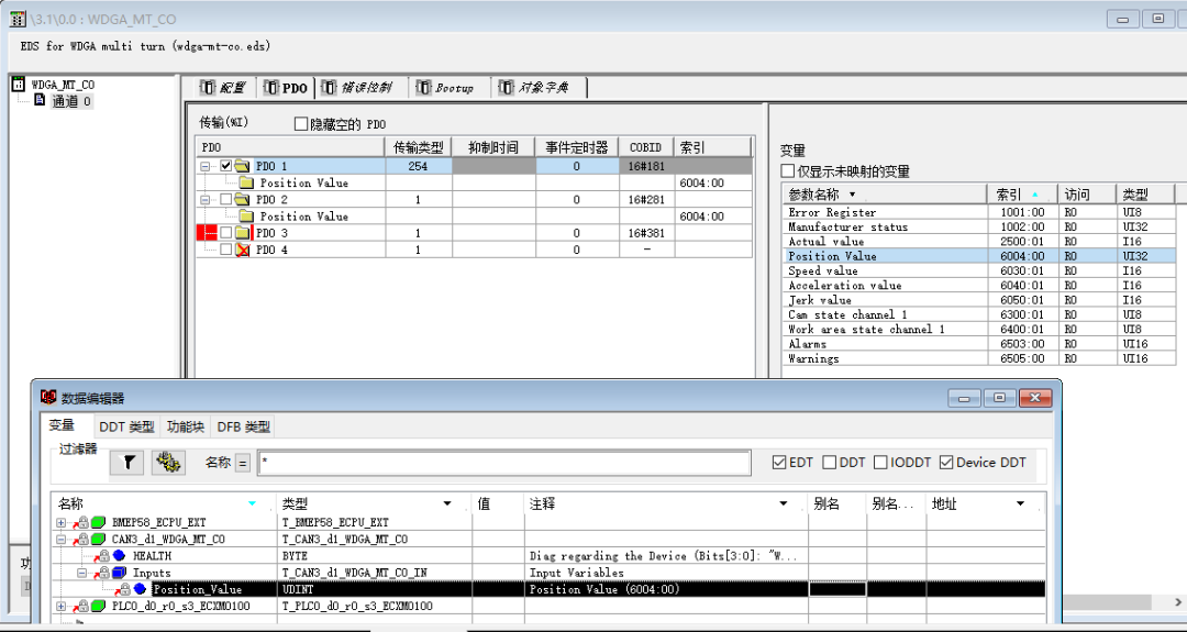 Configuring Schneider M580 Communication with WDGA CANopen Encoder