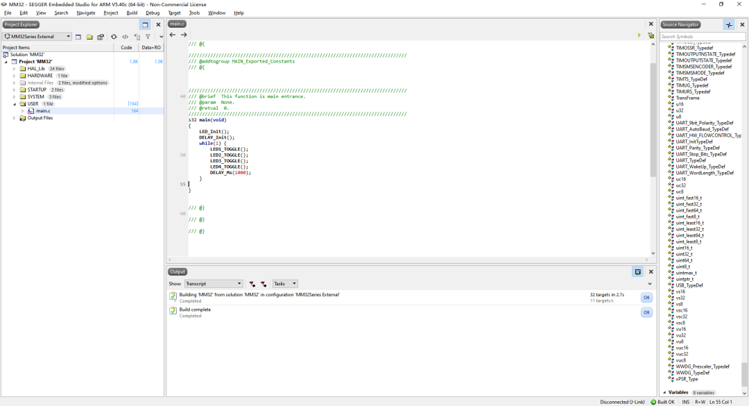Getting Started with Embedded Studio for MM32F013x