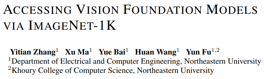 Training Vision Foundation Models on ImageNet-1K