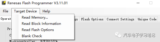 Using Renesas Flash Programmer (RFP) to Modify Option Byte and Program Flash