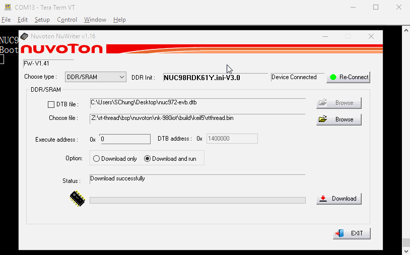 Getting Started with NUC980 Development Based on RT-Thread