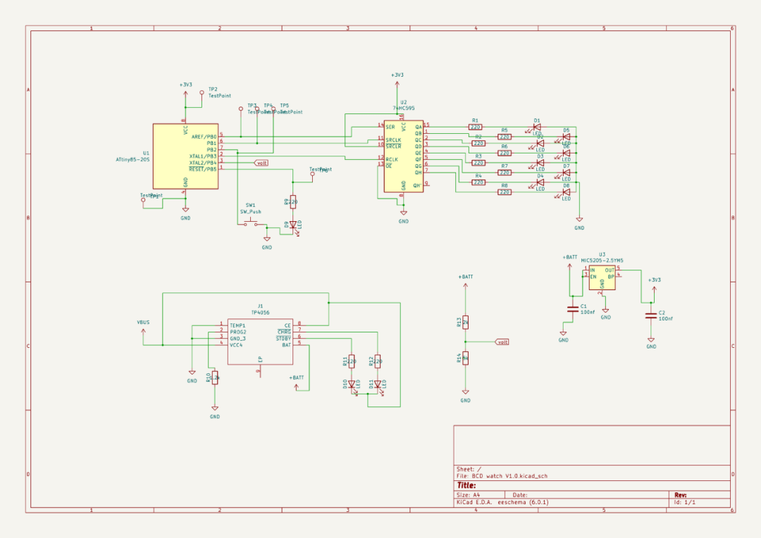 DIY BCD Watch Using ATtiny85