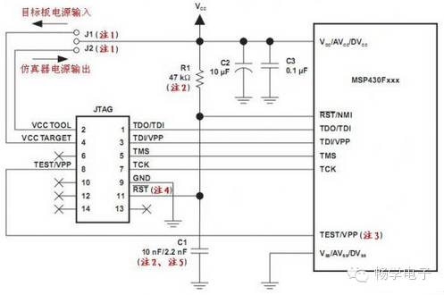 Connecting MSP430 JTAG (USB and Parallel) to Target Board