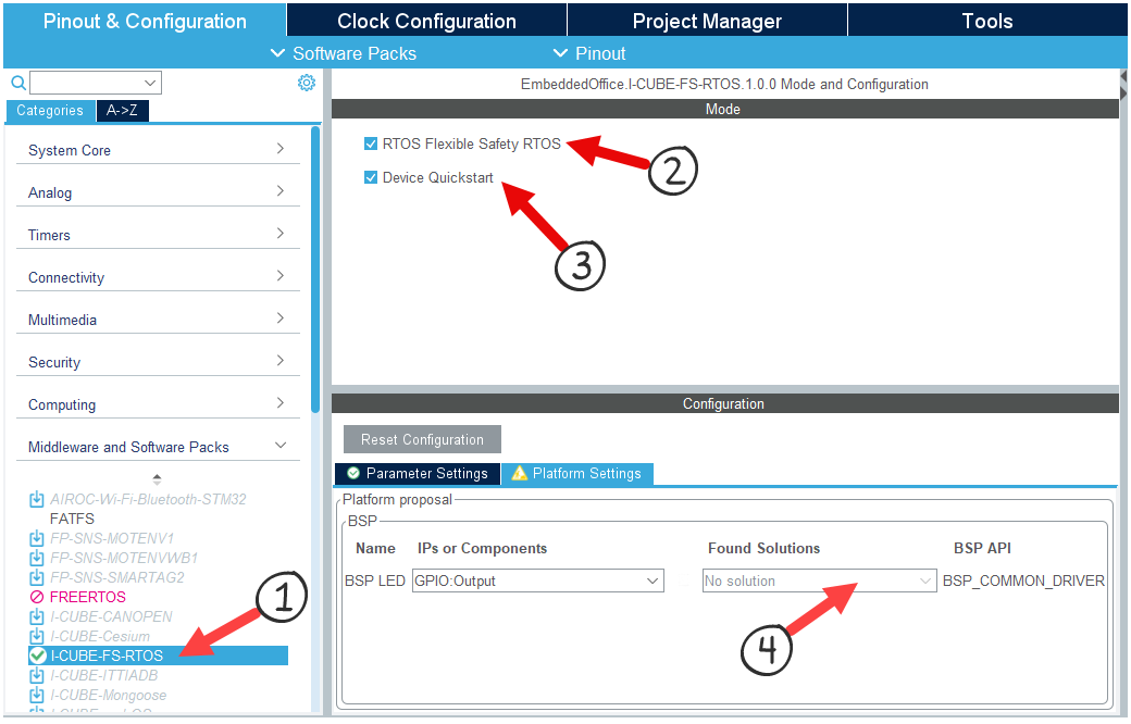 Integrating Flexible Safety RTOS in STM32CubeMX