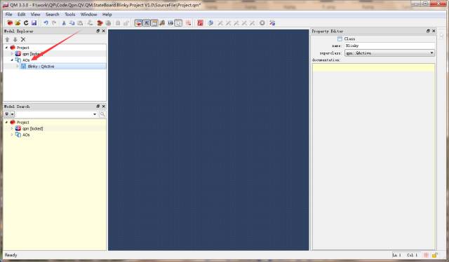 QM UML State Machine Modeling Example: Blinky for Cortex-M0