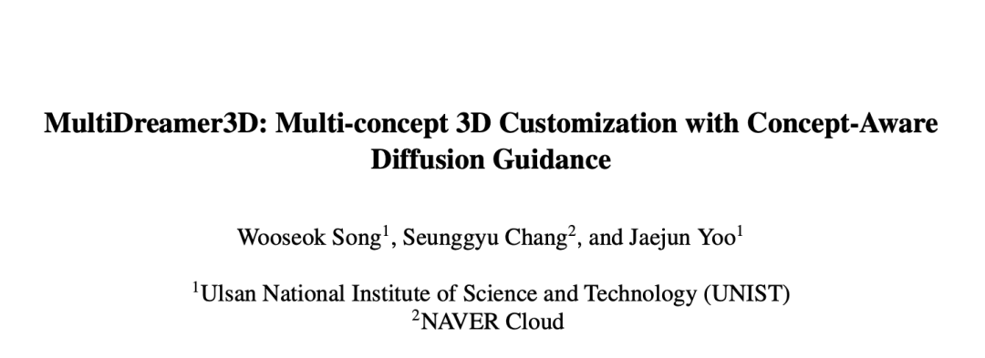 MultiDreamer3D: A Novel Multi-Concept 3D Customization Method
